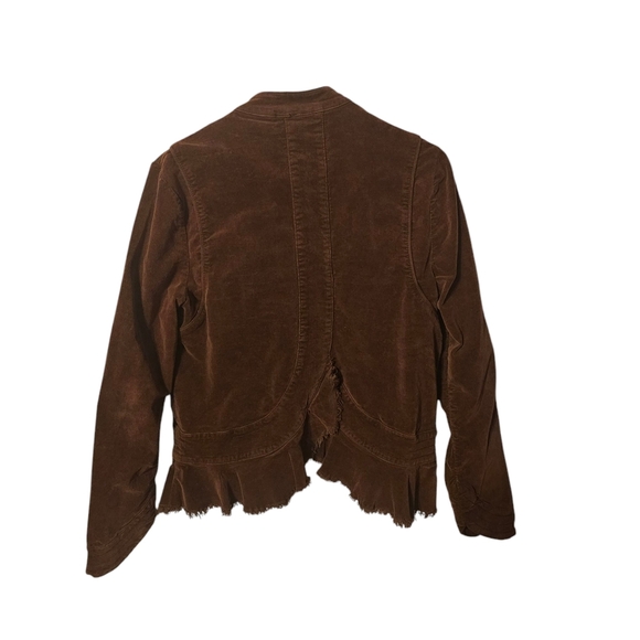 Free People Military Style Jacket-Womens-Small-Brown Velvet - Picture 4 of 4